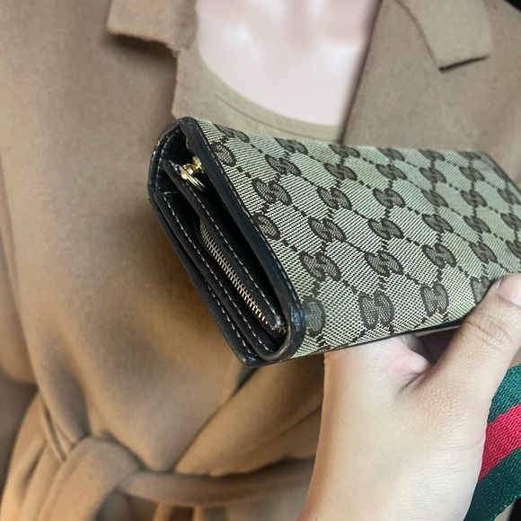 Authenticc Gucci vintage GG canvas long wallet 204836.0959 (B1022) - Picture 10 of 15